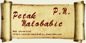 Petak Malobabić vizit kartica
